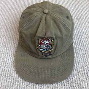 Teton Gravity Research Snapback Hat Green Moose Embroidered Outdoor Adventure